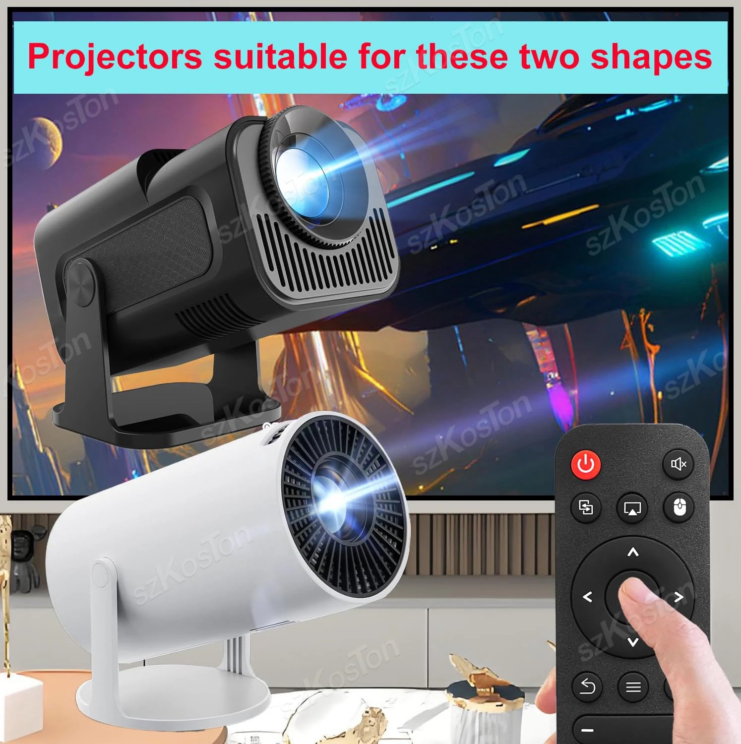 Replacement Remote Control Compatible with Magcubic Mini Projector HY300 / HY300 PRO / HY320 / HY320mini IR Remote