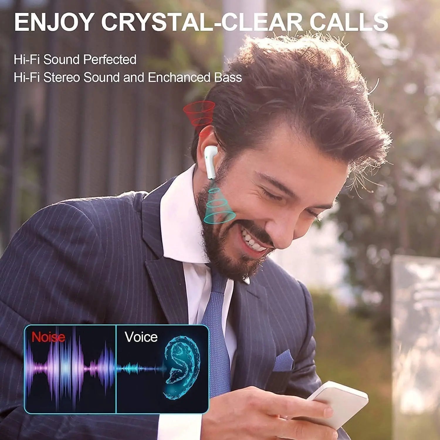 Original New True Wireless bluetooth Earphones HiFi stereo earbuds low latency headset for Workout Running Sports gaming