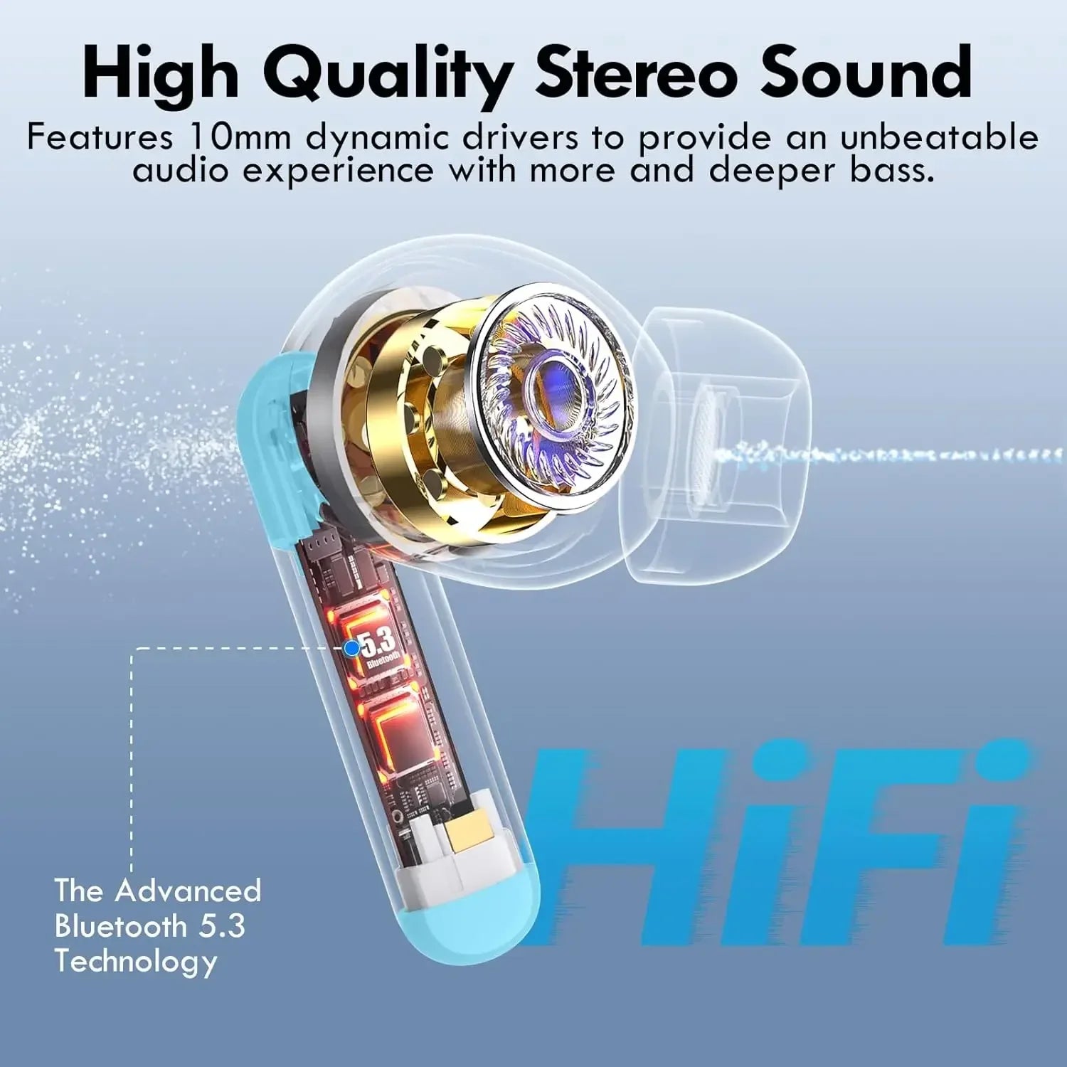 Original New True Wireless bluetooth Earphones HiFi stereo earbuds low latency headset for Workout Running Sports gaming